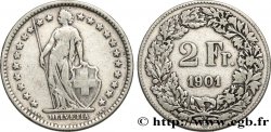 SWITZERLAND 2 Francs Helvetia 1901 Berne