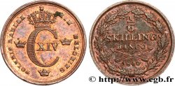 SWEDEN 1/6 Skilling Charles XIV 1840 