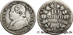 VATICAN ET ÉTATS PONTIFICAUX 10 Soldi Pie IX an XXII 1867 Rome