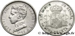 ESPAÑA 1 Peseta Alphonse XIII 4e type de buste 1903 Madrid BC+ 