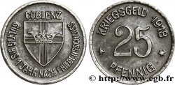 GERMANIA - Notgeld 25 Pfennig Coblenz (Coblence) 1918 