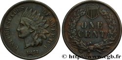 UNITED STATES OF AMERICA 1 Cent tête d’indien, 3e type variété 3 ouvert 1873 Philadelphie AU 