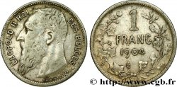 BELGIUM 1 Franc Léopold II légende française 1904 