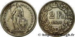 SUIZA 2 Francs Helvetia 1906 Berne