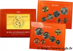AUSTRALIEN Série 7 monnaies - Année Internationale de la Paix 1986 