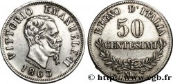 ITALIE 50 Centesimi Victor Emmanuel II 1863 Naples