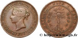 CEYLON 5 Cents Victoria 1870 