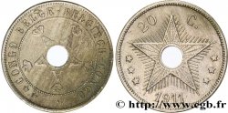 CONGO BELGA 20 Centimes monogramme A (Albert) couronné 1911 
