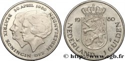 PAYS-BAS 1 Gulden couronnement de la reine Beatrix 1980 Utrecht