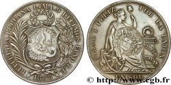 GUATEMALA 1 Peso contremarque sur 1 Sol du Pérou de 1888 1888 Lima SUP 