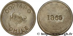 CILE 1 Peso de Copiapo (blocus de Puerto de Caldera) refrappe 1865 