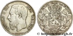 BELGIUM 5 Francs Léopold II 1872 