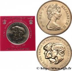 REGNO UNITO 25 New Pence (1 Crown) mariage du Prince de Galles et de Lady Diana Spencer 1981 