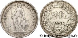 SUISSE 2 Francs Helvetia 1920 Berne