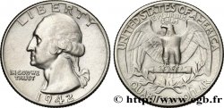 ÉTATS-UNIS D&nbsp;AMÉRIQUE 1/4 Dollar Georges Washington 1942 Philadelphie