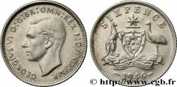 AUSTRALIE 6 Pence Georges VI 1946 Melbourne