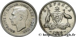 AUSTRALIE 6 Pence Georges VI 1950 Melbourne