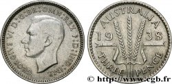 AUSTRALIE 3 Pence Georges VI 1938 Melbourne