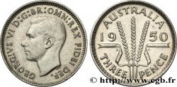 AUSTRALIA 3 Pence Georges VI 1950 Melbourne