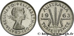 AUSTRALIE 3 Pence Elisabeth II 1963 Melbourne