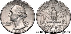 ÉTATS-UNIS D AMÉRIQUE 1/4 Dollar Georges Washington 1945 Philadelphie