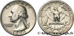 UNITED STATES OF AMERICA 1/4 Dollar Georges Washington 1954 Philadelphie