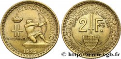 MONACO 2 Francs émission du Crédit Foncier de Monaco 1924 Poissy