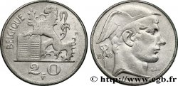 BELGIQUE 20 Francs Mercure, légende française 1949 