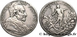 ITALIE - ÉTATS DU PAPE - INNOCENT XII (Antoine Pignatelli) 1/2 Piastre ou 1/2 Scudo an IX 1699 Rome