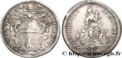 ITALIE - ÉTATS DU PAPE - CLEMENT XI (Jean-François Albani) Teston an VIII (1708) Rome