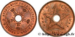 CONGO FREE STATE 2 Centimes Léopold II 1887  AU 