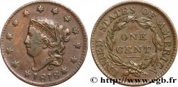 VEREINIGTE STAATEN VON AMERIKA 1 Cent “Matron Head” variété à 13 étoiles 1818 Philadelphie
