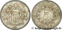 ÉTATS-UNIS D AMÉRIQUE 5 Cents variété à rayons 1867 Philadelphie