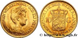 GOLD, PALLADIUM & PLATINUM INVESTMENT 10 Gulden, 3e type Wilhelmina 1917 Utrecht