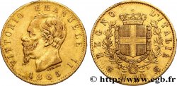 GOLD, PALLADIUM & PLATINUM INVESTMENT 20 Lire Victor Emmanuel II  1865 Turin
