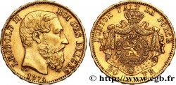 GOLD, PALLADIUM & PLATINUM INVESTMENT 20 Francs Léopold II 1874 Bruxelles