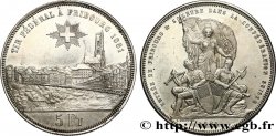 SUISSE 5 Francs, monnaie de Tir, Fribourg 1881  SUP+ 