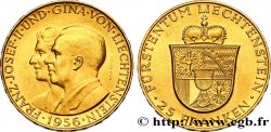 LIECHTENSTEIN - PRINCIPAUTÉ DE LIECHTENSTEIN - FRANÇOIS JOSEPH II 25 Franken 1956  SPL 