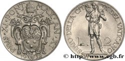 VATIKANSTAAT UND KIRCHENSTAAT 2 Lire armes du Vatican, pontificat de Pie XI an XI 1932 Rome