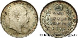 INDES BRITANNIQUES 2 Annas Edouard VII 1904 Calcutta SPL 