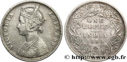 INDIA BRITANNICA 1 Roupie Victoria 1884  Bombay