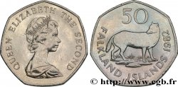 ISOLE FALKLAND 50 Pence Élisabeth II / renard 1982 