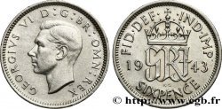 REINO UNIDO 6 Pence Georges VI 1943  MBC 