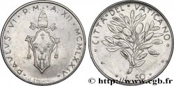 VATICAN ET ÉTATS PONTIFICAUX 50 Lire armes au nom de Paul VI an XII 1974 Rome