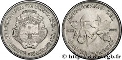 COSTA RICA 20 Colones 25e anniversaire de la Banque Centrale 1975 