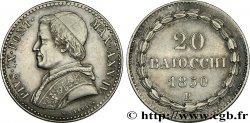 VATICAN ET ÉTATS PONTIFICAUX 20 Baiocchi Pie IX an IV 1850 Rome