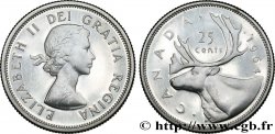 CANADA 25 Cents Elisabeth II 1964 
