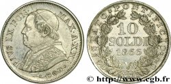 ITALY - PAPAL STATES - PIUS IX (Giovanni Maria Mastai Ferretti) 10 Soldi an XXI 1866 Rome