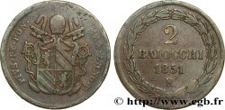 VATICAN AND PAPAL STATES 2 Baiocchi Pie IX an V 1851 Rome