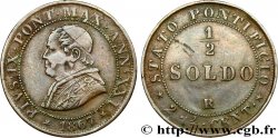 VATICANO E STATO PONTIFICIO 1/2 Soldo (2 1/2 centesimi) Pie IX an XXI 1867 Rome